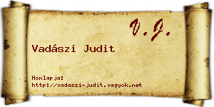 Vadászi Judit névjegykártya