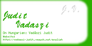 judit vadaszi business card
